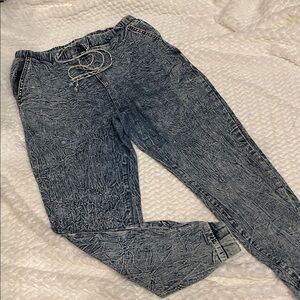 Stylish Blue Acid Wash Women Jeans xl
